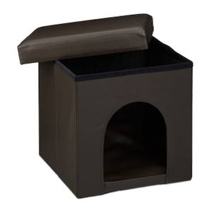 Hundebox Sitzhocker Dunkelbraun - 38 x 38 x 38 cm