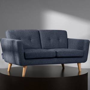 TAGIO II Sofa 2 Personen Beige - Braun - Marineblau