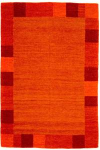 Kelim Modern - 202x143cm Orange - Naturfaser - 143 x 1 x 202 cm