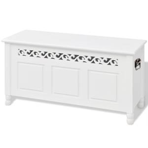 Bancs 242646 Blanc - Bois manufacturé - 32 x 51 x 96 cm