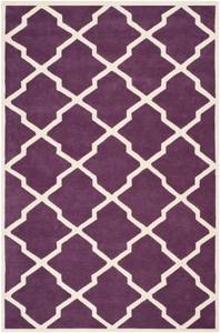 Teppich Carbone Violett - Textil - 185 x 2 x 275 cm