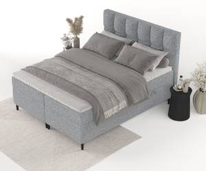 Premium Boxspringbett Ombre Grau - Breite: 160 cm