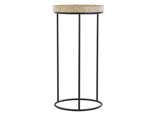 Table d'appoint TEXON Noir - Gris - Blanc - Jaune - Métal - 36 x 69 x 36 cm