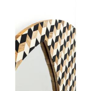 Miroir Tahiti Marron - Bois manufacturé - 67 x 67 x 2 cm