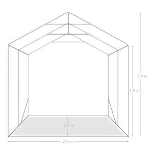 Tente de garage 3003736 Vert - Matière plastique - Textile - 240 x 240 x 240 cm