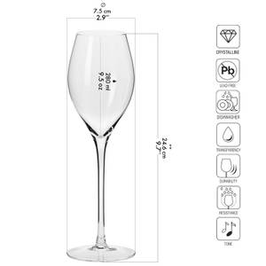 Krosno Harmony Verres à Prosecco Verre - 8 x 25 x 8 cm