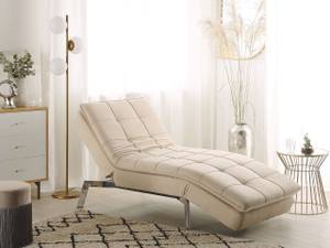 Chaiselongue LOIRET Beige - Silber