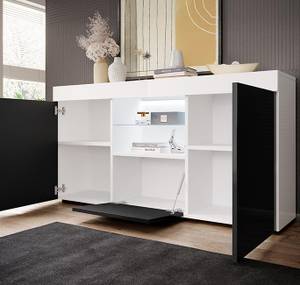 Buffet Sefora Noir - Noir brillant - Blanc