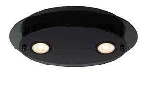 Deckenleuchte Okno Noir - Verre - Métal - 20 x 8 x 20 cm