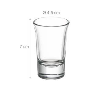 Schnapsbrett aus Bambus mit 6 Gläsern Braun - Bambus - Glas - 33 x 8 x 6 cm