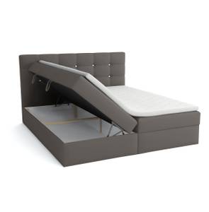 Boxspringbett Doppelbett Elegante Grau - Breite: 180 cm