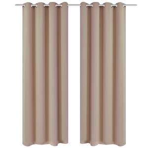 Rideau(lot de 2) 294208-1 Blanc crème - Hauteur : 245 cm