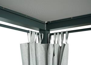 Lounge-Gartenliege J66 Grau - Metall - Textil - 205 x 208 x 190 cm