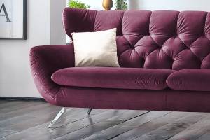 Sofa CHARME 3-Sitzer Velvet KAWOLA Sofa CHARME 3-Sitzer Velvet purple - Violett