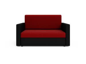 Sofa HEVI Schwarz - Rot - Breite: 132 cm