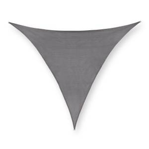 Voile d'ombrage triangulaire gris PE-HD 400 x 345 cm