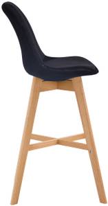 Tabouret de bar Cannes Lot de 2 Noir