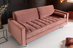 3er Sofa COZY VELVET Hellrosa