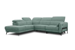 Ecksofa Scala (5-Sitzer mit Relax) Grün - Ecke davorstehend links