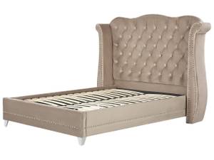 Doppelbett AYETTE Beige - Taupe - Breite: 185 cm