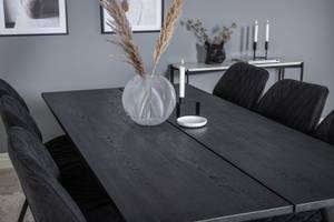 Essgruppe Sleek (7-teilig) Schwarz - Massivholz - 95 x 75 x 195 cm