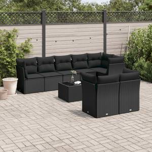 Gartensitzgruppe K4019(9-tlg) Schwarz - Massivholz - 69 x 62 x 55 cm