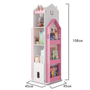 Kinderbuchregal Spielzeugregal Hellrosa - 46 x 108 x 46 cm