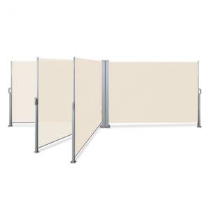 Doppelseitenmarkise Beige - Metall - 600 x 160 x 9 cm