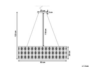 Lampe suspension TENNA Argenté - Métal - 93 x 133 x 29 cm