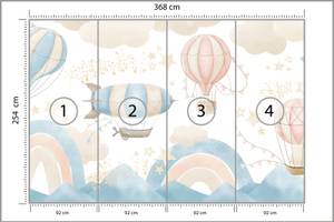 Papier Peint BALLONS Nuages Arc-en-ciel 368 x 254 x 254 cm