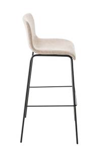 Tabouret de bar Hover Lot de 2 Blanc crème - Noir