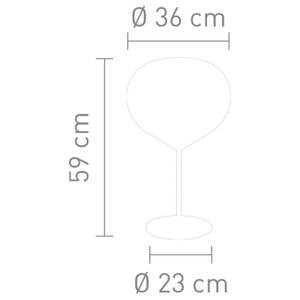 Dekorative Tischleuchte Drop Verre / Fer - 1 ampoule