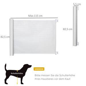 Hunde-Trennwand D06-030V01 Weiß - Metall - 6 x 83 x 115 cm