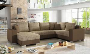 Ecksofa MARO Braun - Ecke davorstehend links