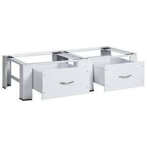 Socle pour machine à laver Blanc - Métal - 55 x 33 x 127 cm