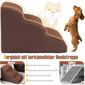 Hundetreppe PW10062 Braun - Kunstleder - 42 x 40 x 58 cm