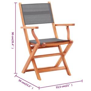 Garten Essgruppe (7-teilig) 3011487-1 Grau - Massivholz - Holzart/Dekor - 85 x 75 x 160 cm