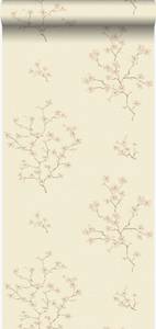 papier peint fleurs 7021 Beige - Fibres naturelles - Textile - 53 x 1005 x 1005 cm