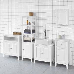 Meuble haut de salle de bain FRG203-W Blanc - Bois manufacturé - 40 x 49 x 18 cm