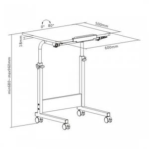 Rednerpult LUMFWS10-3 Weiß - Metall - 60 x 98 x 50 cm