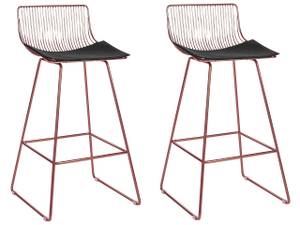 Tabouret de bar FREDONIA Noir - Or rose