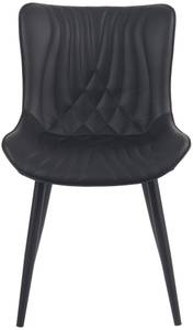 chaise salle à manger Brady Lot de 2 Noir - Cuir synthétique