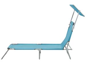 Chaise longue FOLIGNO Bleu - Argenté - Turquoise