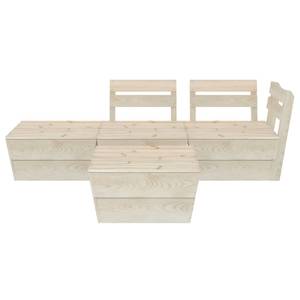 Mobilier de jardin Beige - Bois massif - Bois/Imitation - 60 x 30 x 60 cm