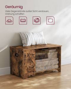 Sitzbank Bamako Braun - Holzwerkstoff - 80 x 46 x 40 cm