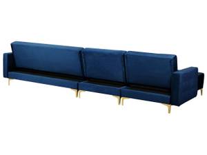 Modulsofa ABERDEEN Blau - Gold - Marineblau - Breite: 347 cm