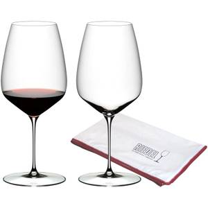 Cabernet Veloce 2er Set + Poliertuch Glas - 11 x 25 x 11 cm