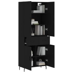 Highboard DE1449 Schwarz - Holzwerkstoff - 34 x 180 x 70 cm