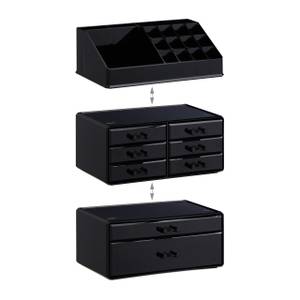 2 x Make Up Organizer schwarz Schwarz