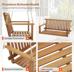 Verandaschaukel TI93820DE Braun - Holzwerkstoff - 63 x 57 x 130 cm